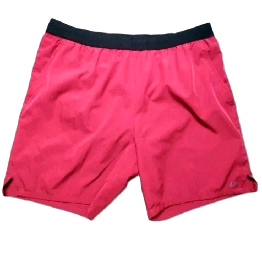 Women’s UNIPRO Qwick-Dry Athletic Shorts Red Black Waistband Size L Running Gym